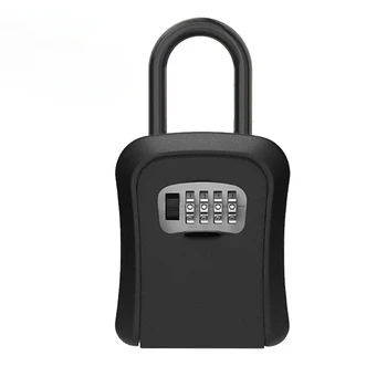 Password Key Box Wall Mount Weatherproof 4 Digit Passwords Lock Storage Box Hanging Home Office Strong Safe Box 1