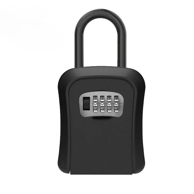 Password Key Box Wall Mount Weatherproof 4 Digit Passwords Lock Storage Box Hanging Home Office Strong Safe Box 1