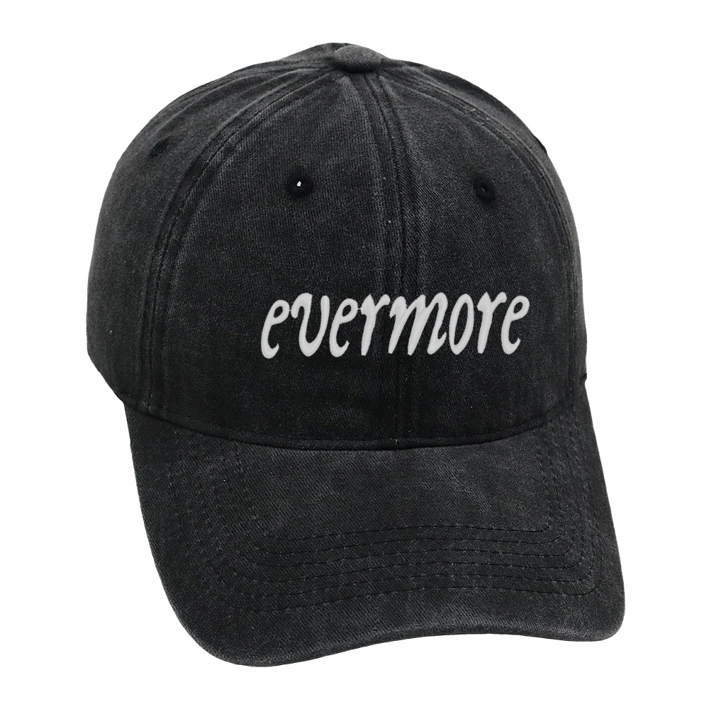 Evermore Baseball Cap Embroidery Retro Style Dad Hat Cotton Unisex Concert Hats Adjustable 6