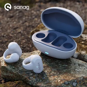 Sanag Z50s 오픈 이어 공기 전도 TWS 이어폰, 블루투스 무선 헤드폰, 파노라마 사운드, 스포츠 방수 이어 클립 이어버드