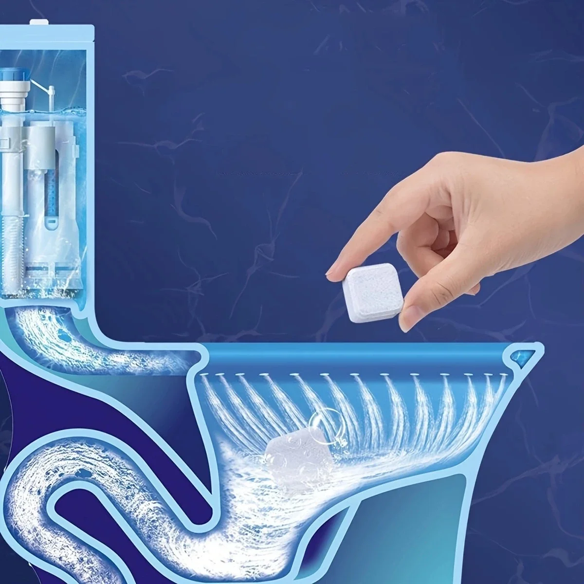 Toilet Cleaning Tablets Deep Cleaning Stain Removal Deodorization