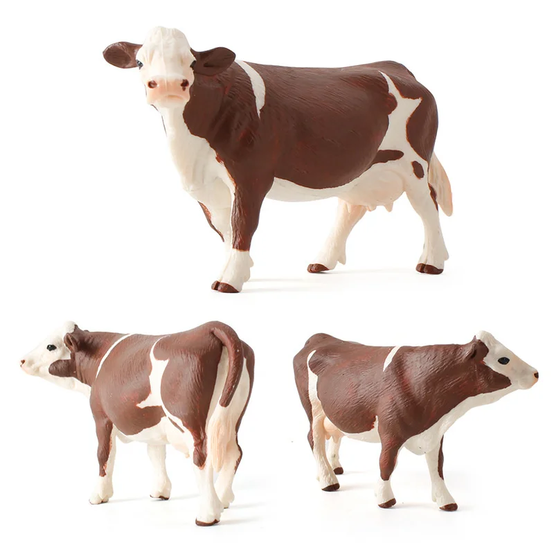 Milk Cow Children's Montessori Toys Simulated Animal Cognition Baby Early Education Puzzle Toys Model Static Animal Ornament 2