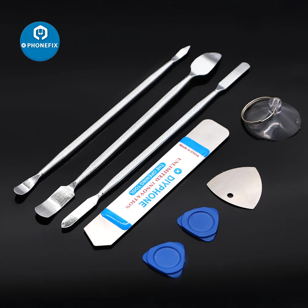 

8 In 1 Metal Crowbar 6-Piece Set Small Metal Spudger Pry Opening Repair Tools Kit for Mobile Phone Metal Crowbar Pry Tools