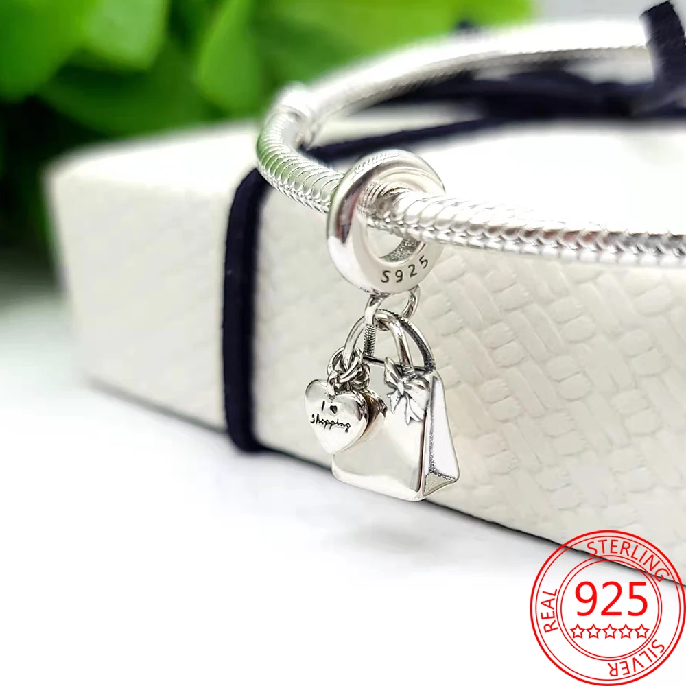 Bag Charm Snake Leather Bracelet White