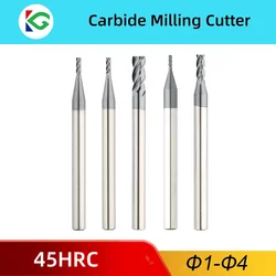 1-4 Mm End mill 45HRC Endmill Cnc Face Milling Cutters Carbide Mill Cutter Hard Metal Router Bits