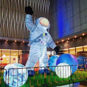 Outdoor Inflatable Astronaut Model With Led Light Custom Spaceman Mascot For Festival Event Advertising Decoration Blow Up Toys 1