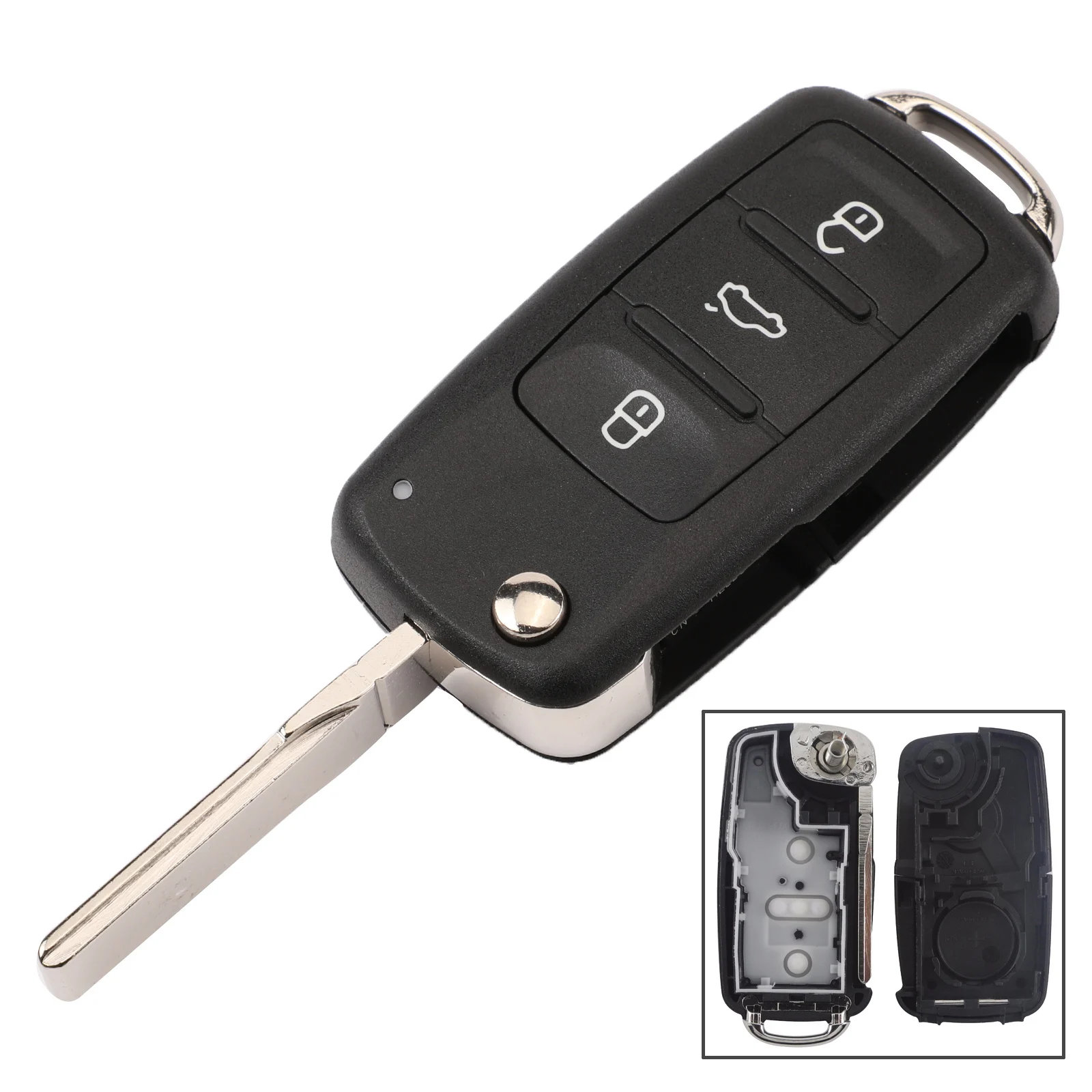 Enhanced Folding Remote Car Key Shell Flip Fob with Button Options