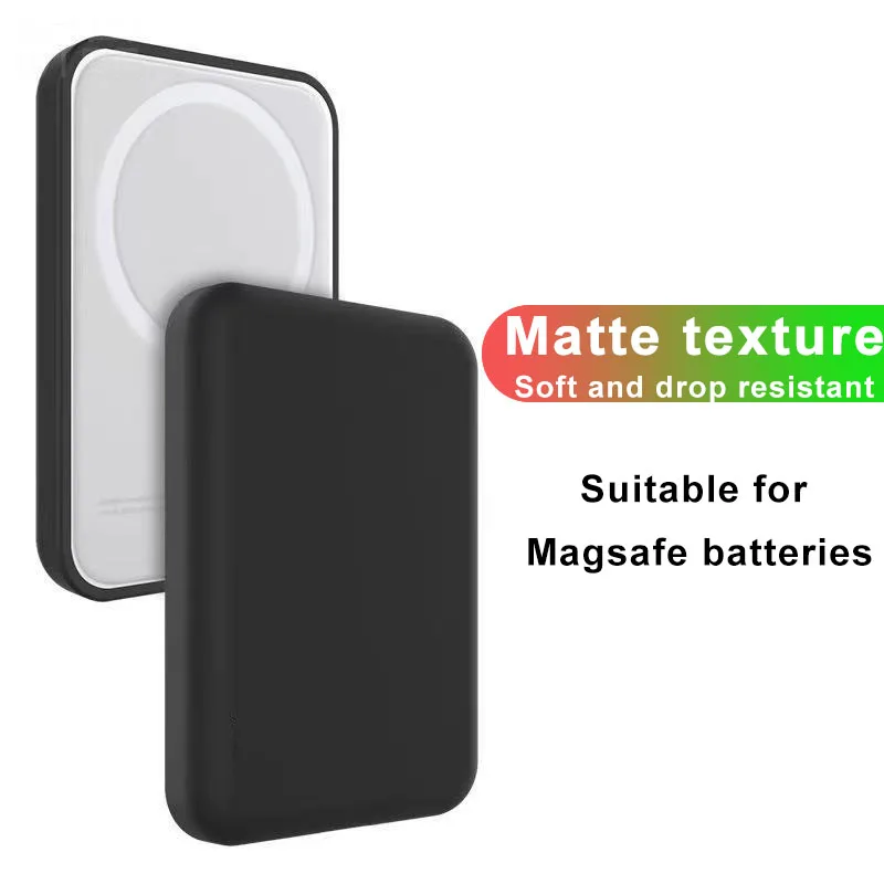 Apple magnetic wireless power bank protective case anti drop for MagSafe external battery frosted