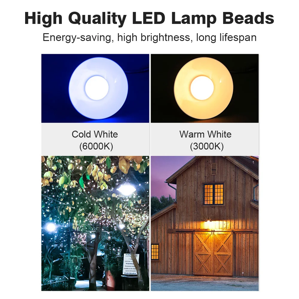 Solar Pendant Light Dual Head Outdoor Waterproof Solar Powered Shed Lights Rechargeable LED Ceiling Lamp Auto Illuminating Hangi