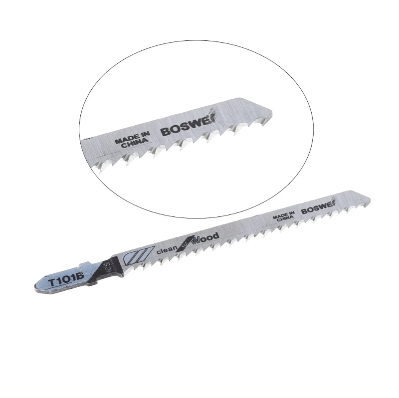 5Pcs/Set T101B HCS 100mm Jigsaw Blade Clean for Wood T-Shank Jig Saw Blades A25