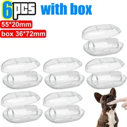 Silicone Pet Finger Toothbrush for Fresh Breath & Tartar Care (6pcs - with box)