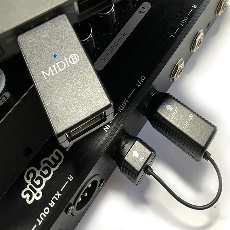 M-VAVE MS1 MIDI Adapter System Wireless 5-pin DIN USB Interface MIDI Master Adapters Piano Keyboard To Device Connecto