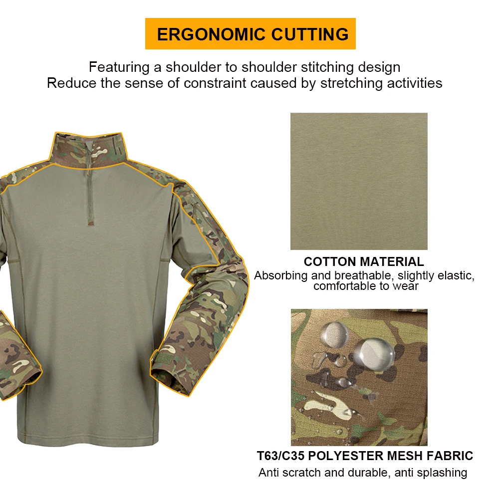 Tactical training suit G4 Frog Suit Airsoft game Shirts Pants Waterproof Training Combat Camouflage Outdoor Hunting Clothes
