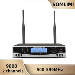 SOMLIMI SKM9100 500-599MHz/600-699MHz Single receiver Double Handheld Microphone multiple colour High Quality