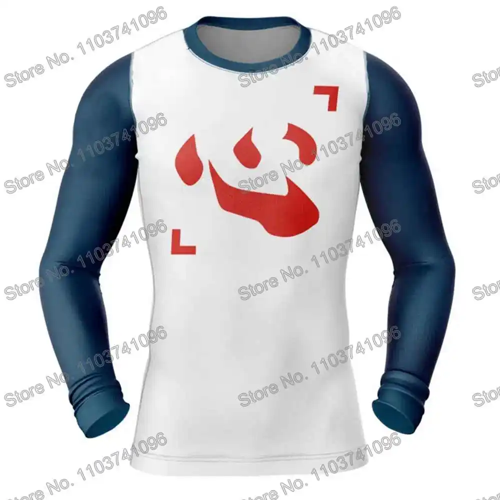 Hunter Chairman Netero Diving T-Shirt Tight Long Sleeve Rash Guard BJJ MMA Swimwear Men Surf Clothing Beach Floatsuit GYM Tops
