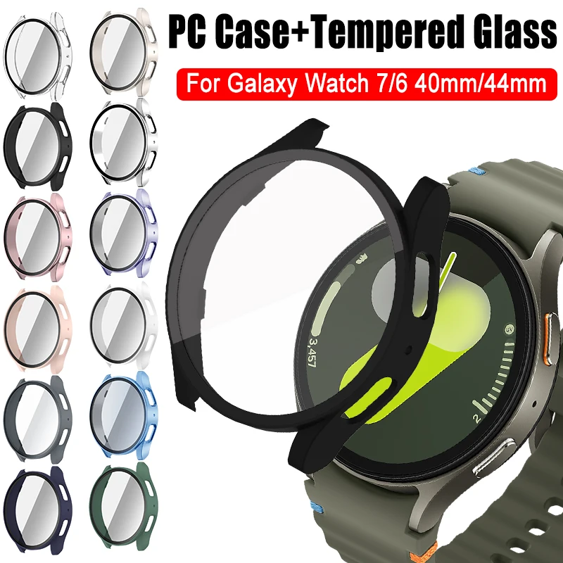 Watch Screen Protector Case Glass Cover For Samsung Galaxy Watch 7 6 40mm 44mm