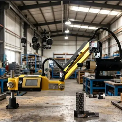 EU-Lagerbestand: Elektrische Gewindeschneidmaschine M3-M20 mit ISO-Futter für Metallbearbeitung, Bohren und Gewindeschneiden – Universeller Gewindeschneidarm