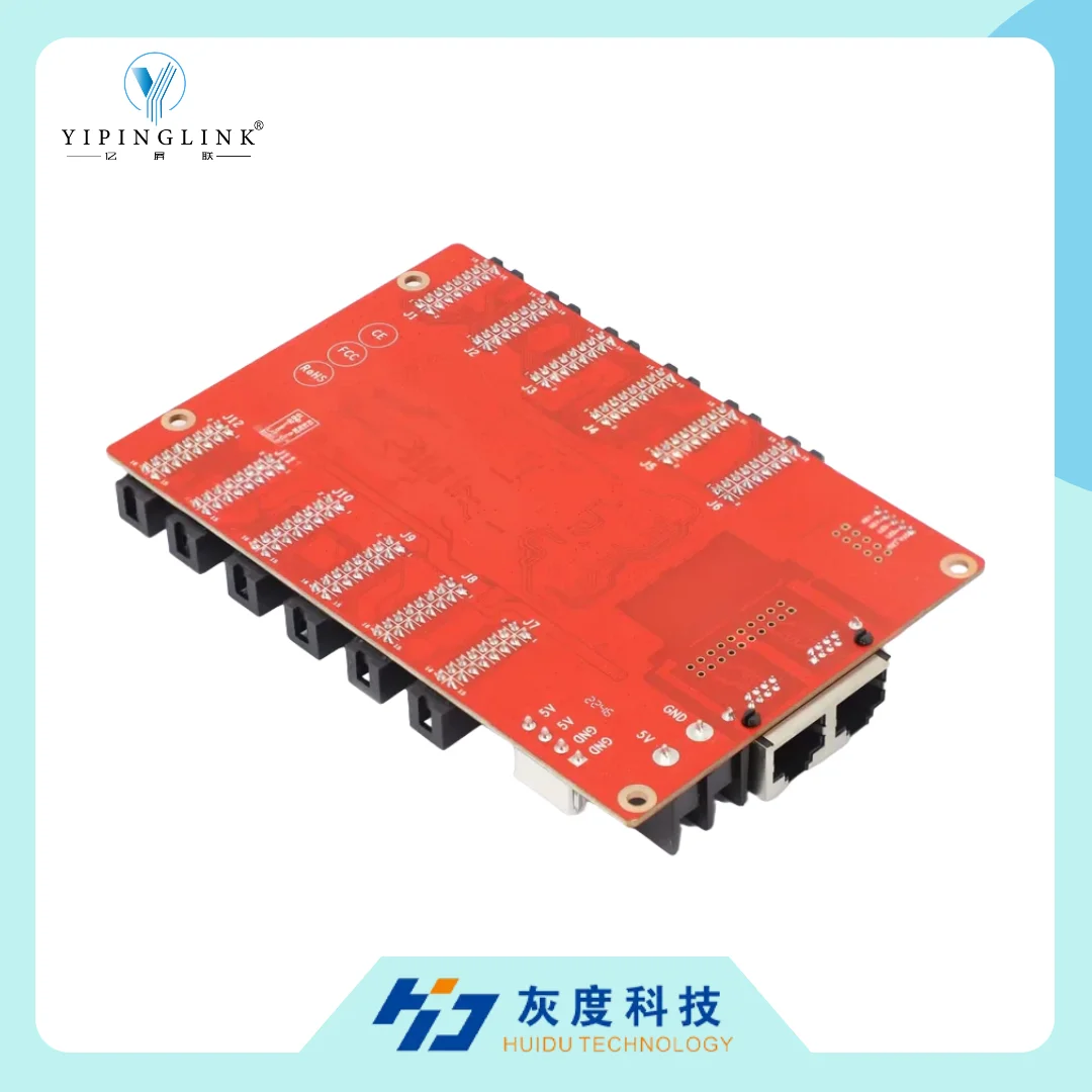 HUIDU HD-R712 수신 카드(12개 HUB75E 인터페이스 포함) 실내외 LED 디스플레이용 동기 및 비동기 제어 시스템 지원