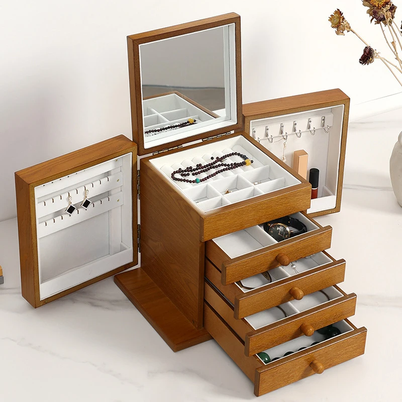 Luxury Large Wooden Jewelry Box Storage  Wood Jewelry Storage Box Organizer  - Wood - Aliexpress