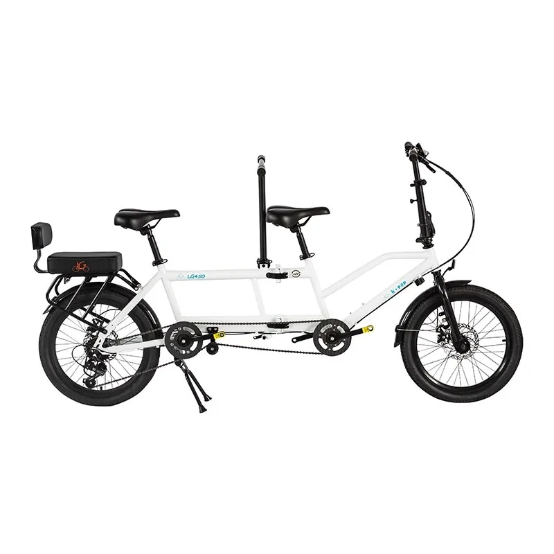 K+POP bicycle folding three parent-child family car mother-child two people riding scenic spots for sightseeing and renting.