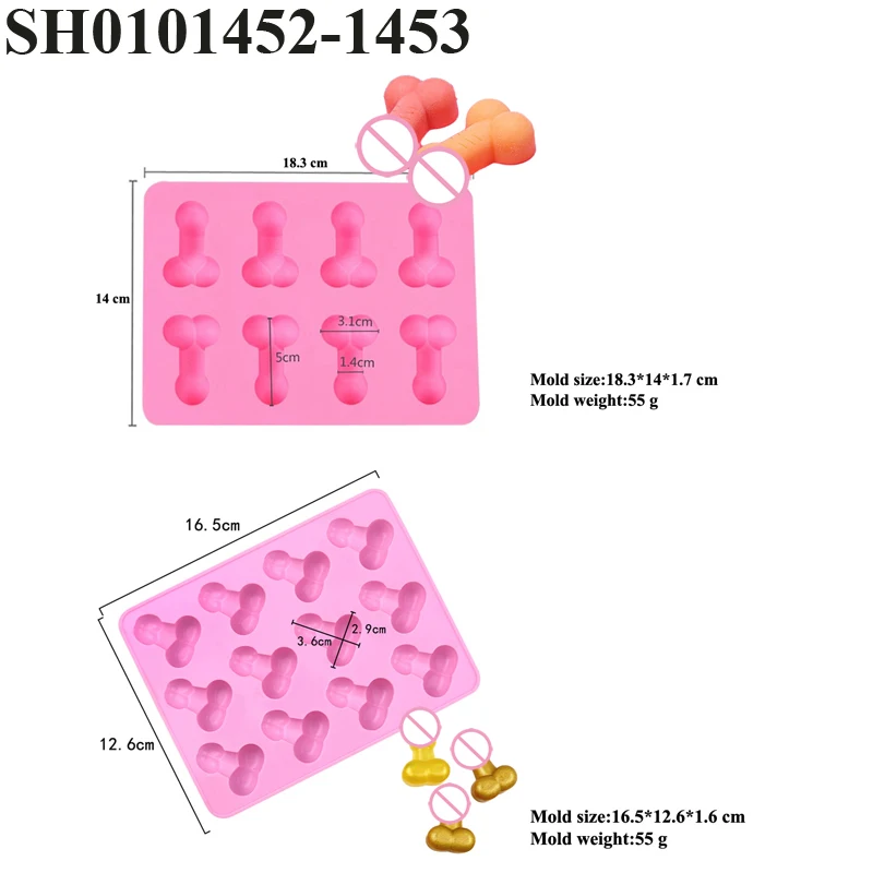 SHENHONG Penis Design Silicone Popsicle Molds Ice-lolly Mould Dick Ice Cube  Tray Ice Cream Forms Summer Cold Drink Tools