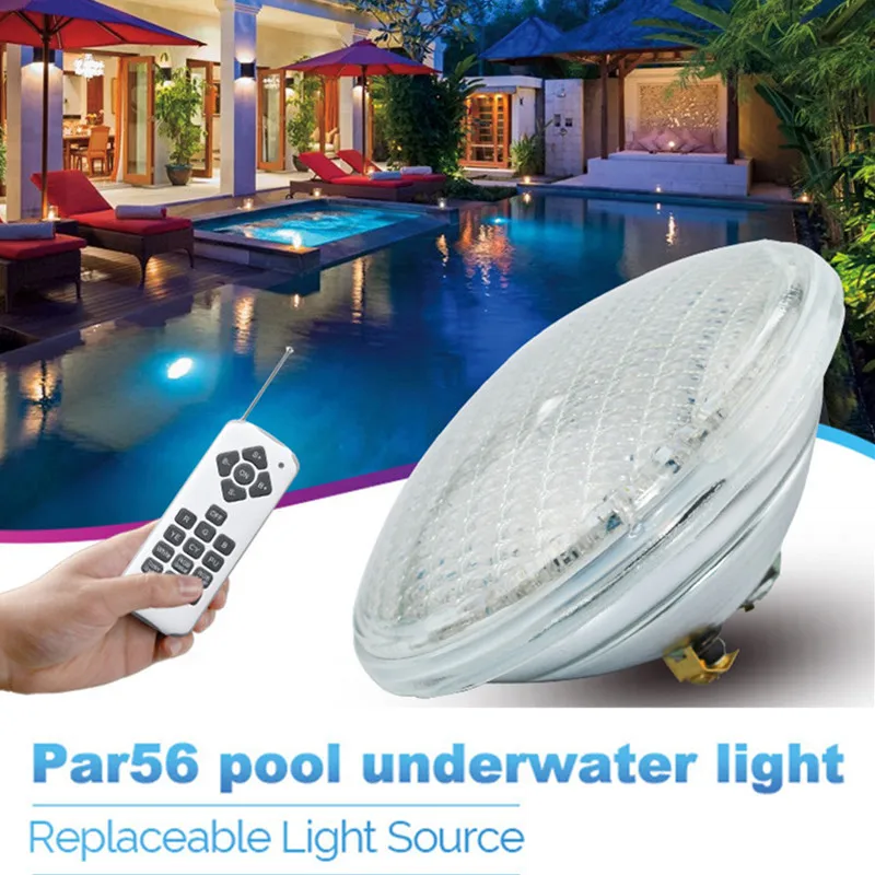 Par56UnderwaterLightLEDSwimmingPoolLampsIP68AC12VLEDRGB