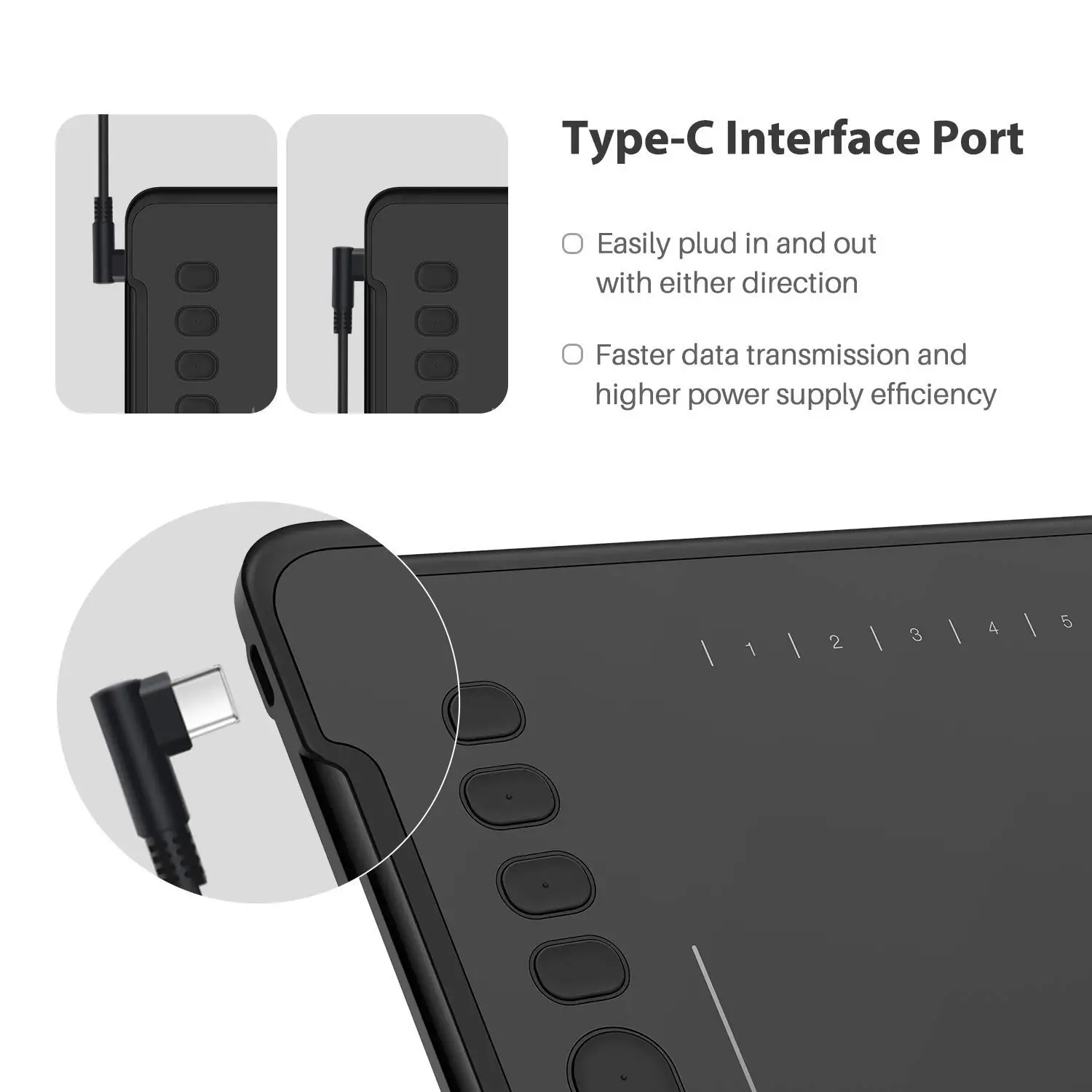 HUION-描画用のデジタルタブレット,バッテリーなしのペン付き