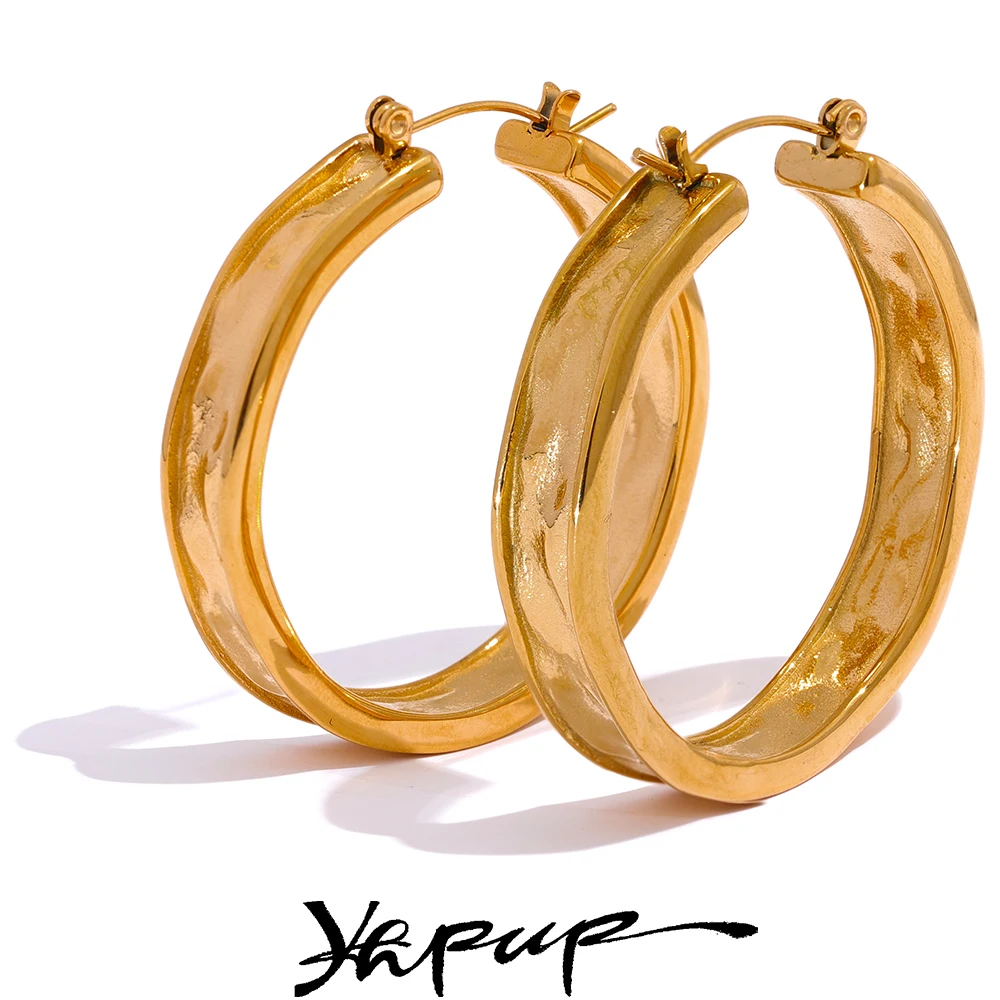 Orecchini A Cerchio In Acciaio Inossidabile 304 Anti-ossidazione, Filo Dell Orecchio Del Rene, Colore Acciaio Inossidabile, 39x13.5x0.7mm - Foto 4