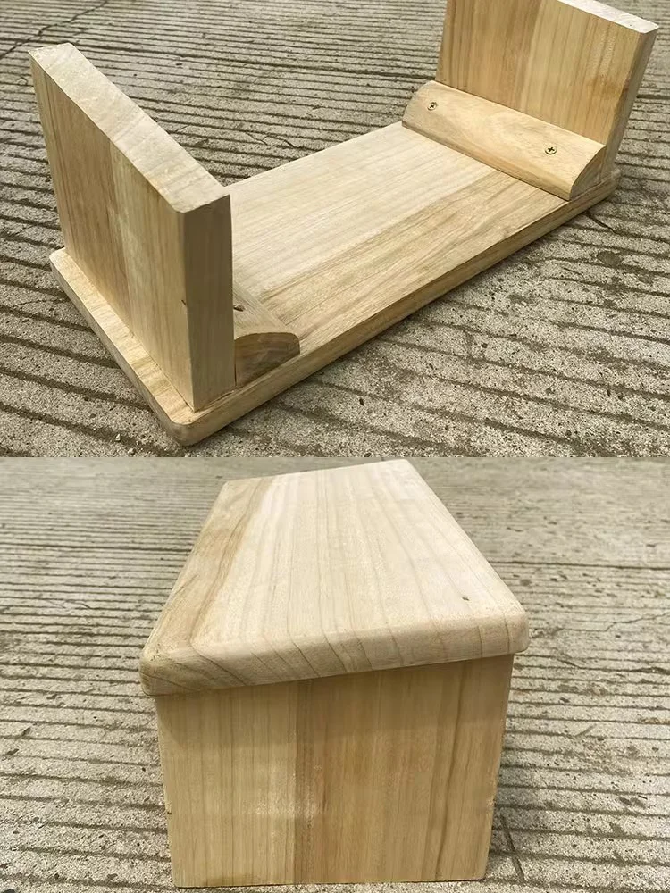 Primitive Handmade Camphorwood Meditation Bench Kneeling Stool,Whole Board Solid Wood, No Splicing