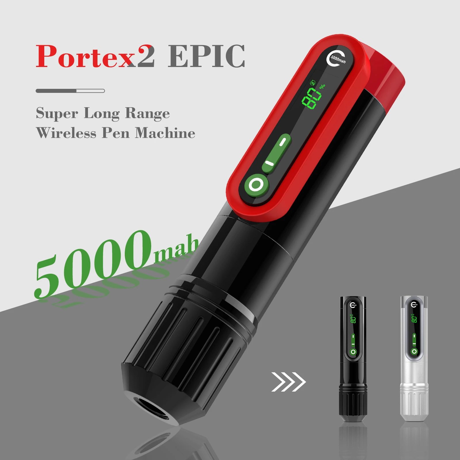 EZ P2 EPIC Wireless Battery Tattoo Machine Pen High Capacity 5000mAh OLED Digital Display Rotary Tattoo Gun Tattoo Supplies om1127 capacity 5000mah 6v lead acid battery suitable for welch allyn 53004204200 84 42nob 501 0015 01 patient monitor