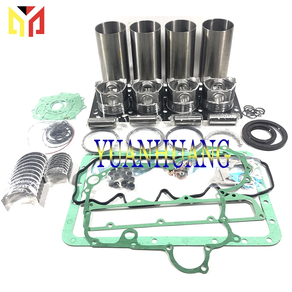 

Engine Rebuild Kit 4D33 Overhual Repair Fits Gasket Set for Mitsubishi Diesel Liner Piston Ring Main Rod Bearing Valves
