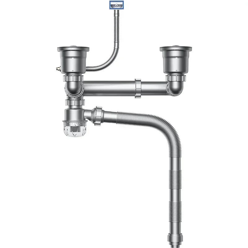 Kitchen Sink Drainer Set Vegetable Basin Downcomer Accessories Sewer Pipe drain pipe Scullery Pool Home & Kitchen