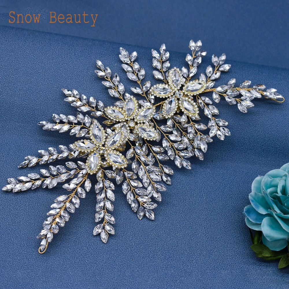 

DZ012 Rhinestone Bridal Headband Flower Wedding Headwear Party Hair Accessories Women Jewelry Crystal Bridal Queen Tiara