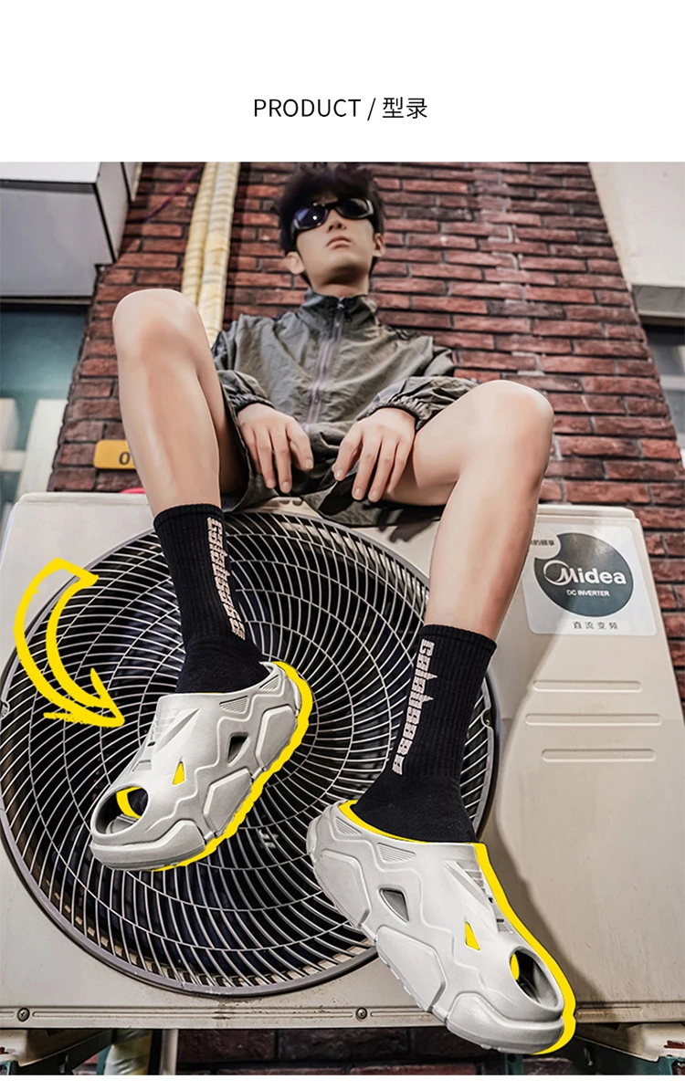 Outdoor-Sommer-Freizeitsandalen für Herren, flache Herren-Flip-Flops, leichte Strandschuhe, rutschfeste Badeschlappen für drinnen und draußen – Detail 22