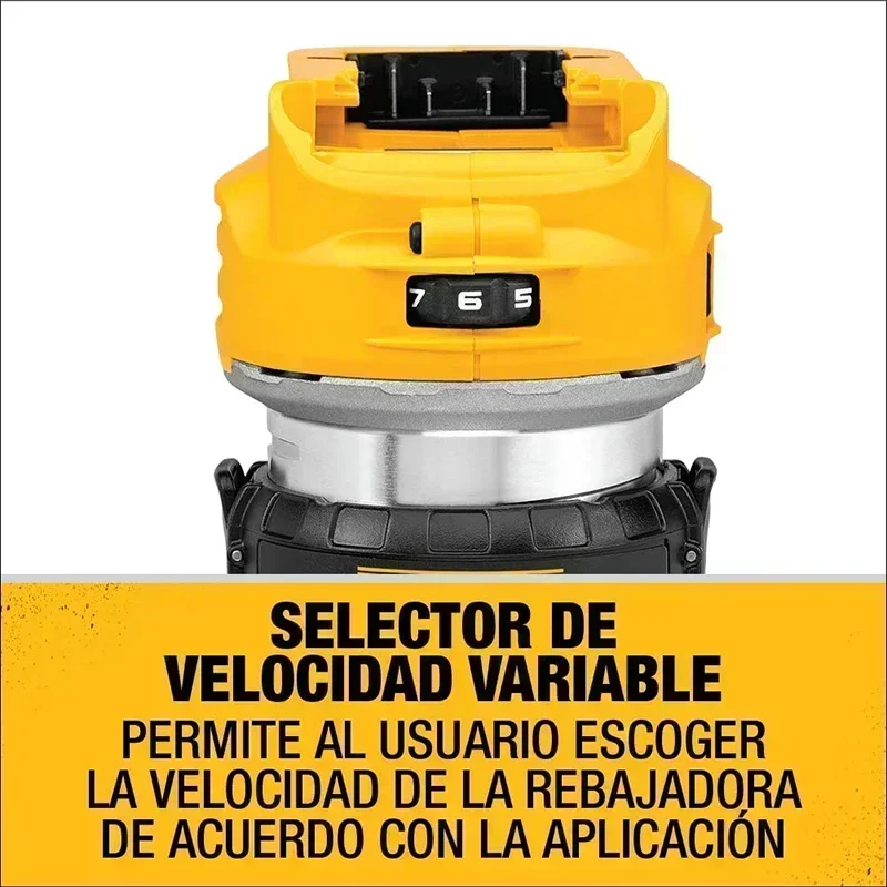 DEWALT Cordless Router 20V Brushless Power Tool Trimmer Engraving Machine Speed Regulation Slotting Trimming DCW600B