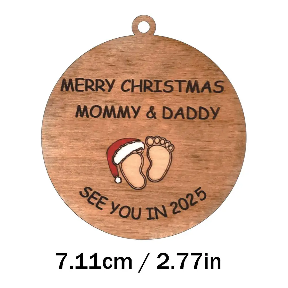 Merry Christmas Mommy And Daddy Ornament Family Ornament Christmas Tree Decorations Baby Announcement Board See You In 2025