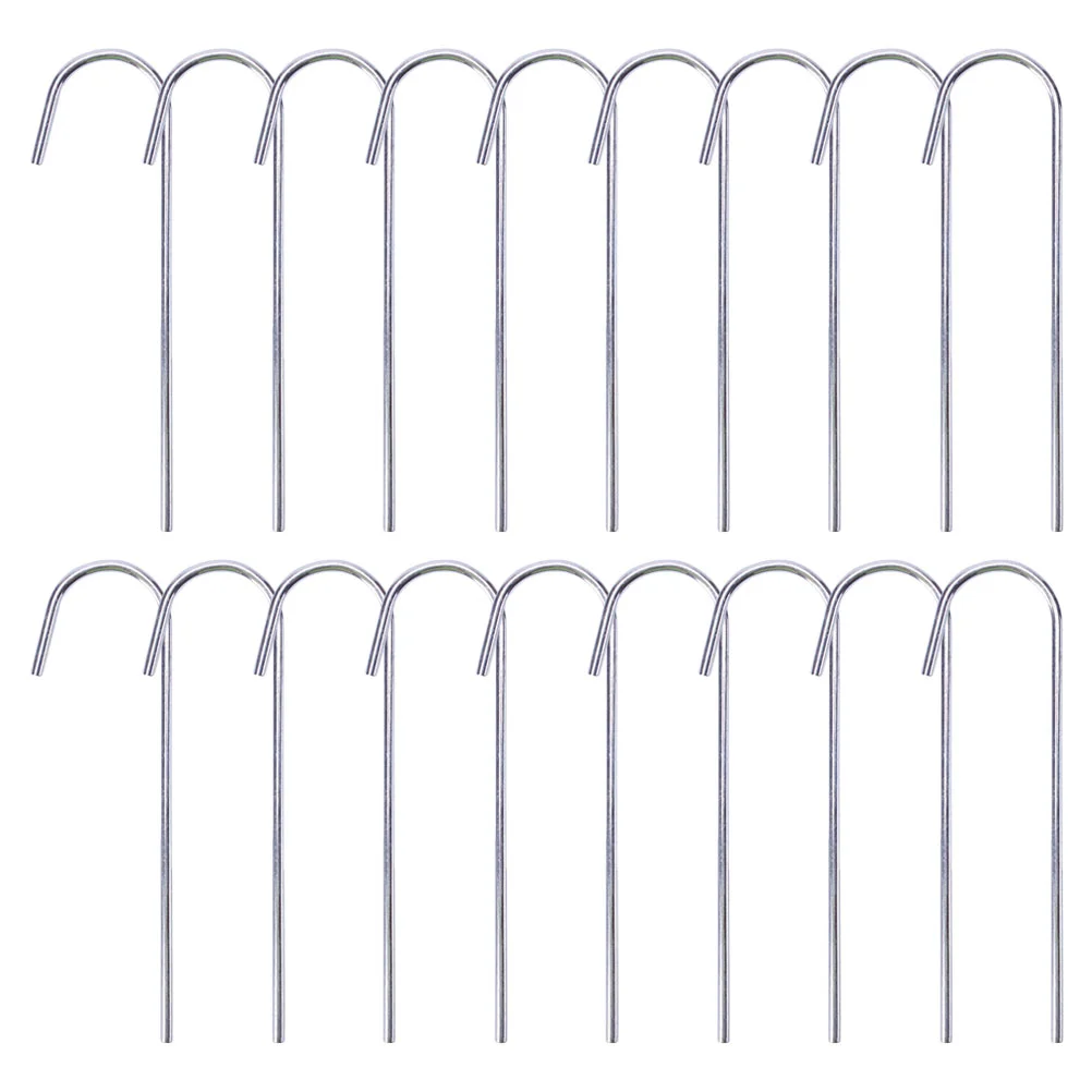 

24 Pcs Semicircle Stake Professional Tent Stakes Camping Nails Travel Accessories Portable Outdoor Snow Ground Steel Pegs
