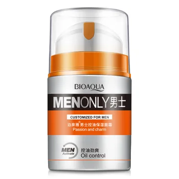 바이오 아쿠아 브랜드 남성 스킨 케어 딥 하이 드레이팅 모이스춰 라이징 오일-컨트롤 화이트닝 페이스 크림, 안티 링클 안티 에이징 데이 크림 50g