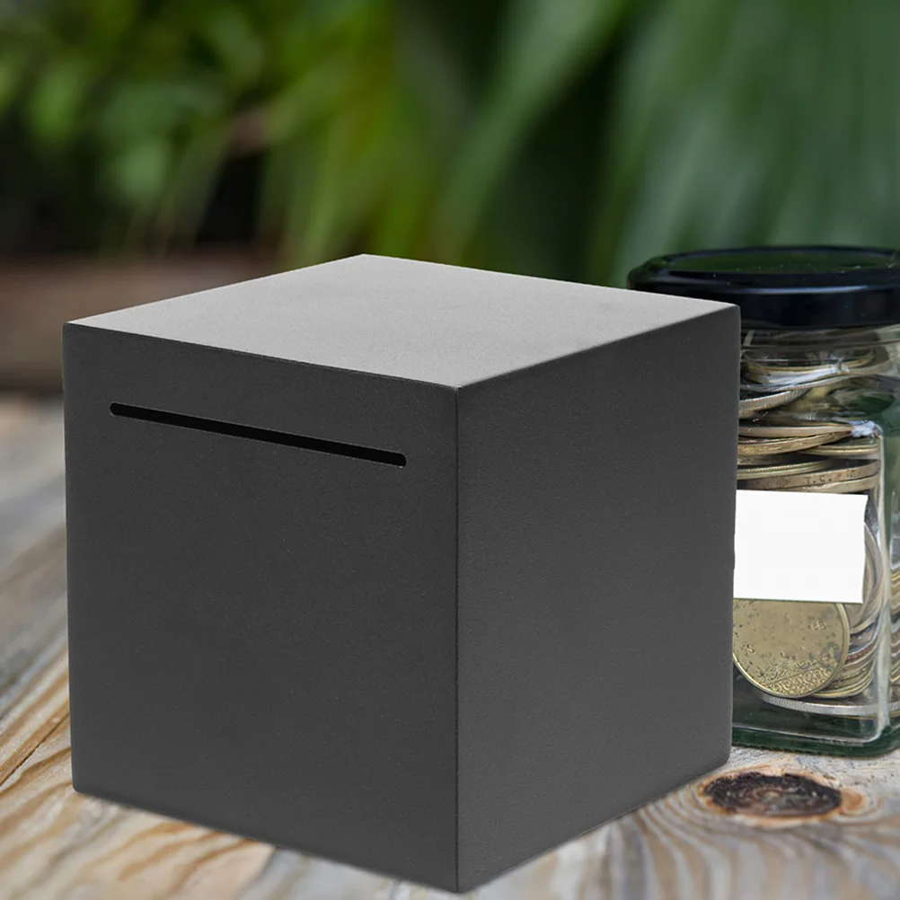 

Stainless Steel Piggy Bank Coin for Gift Desktop Unique Container Metal Travel Child