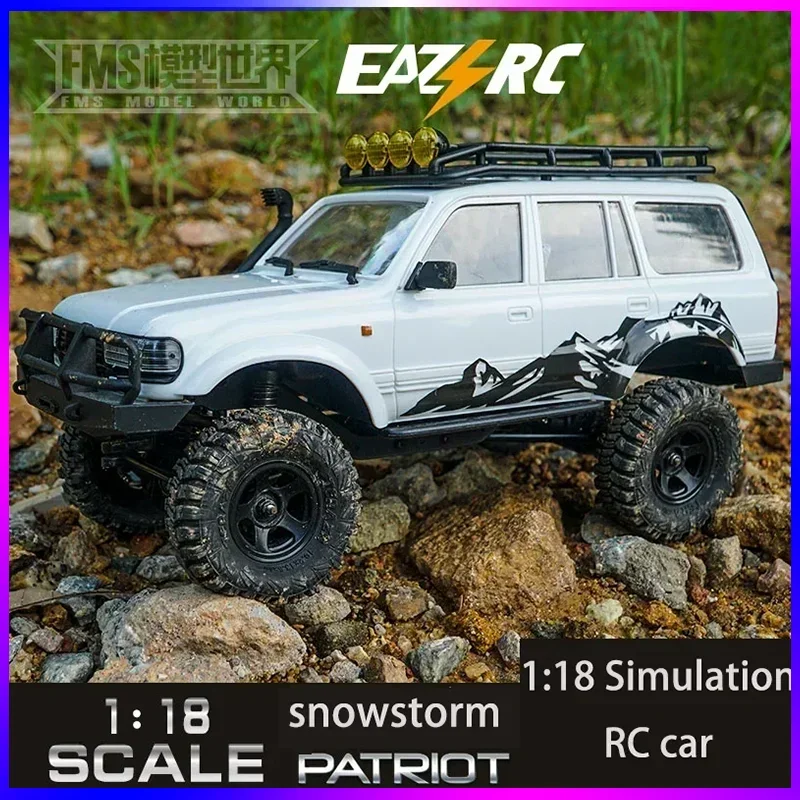 

Rc Fms 1:18 Snow Storm Land Cruiser Simulation Model Remote Control Car Four-wheel Drive Climbing Off-road Climbing Car Toy Gift