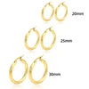 3pair Vintage Twisted Hoop Earrings for Women Gold Plated Stainless Steel Twist Ear Buckle Stackable Circle Hoops Party Jewelry 6