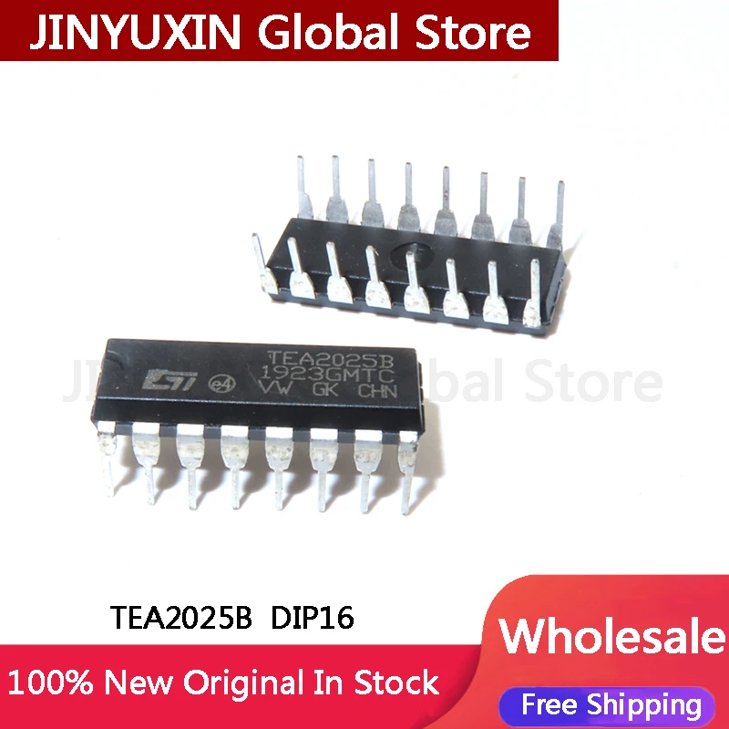 10-50pcs TEA2025 TEA2025B DIP-16 Dual Channel Audio Amplifier Circuit IC Chip In Stock Wholesale