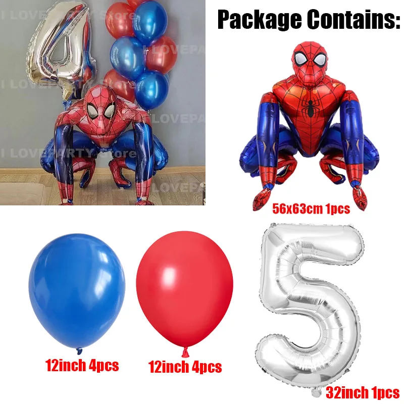 Lot de 10 badges personnalisés anniversaire ou fête - spiderman