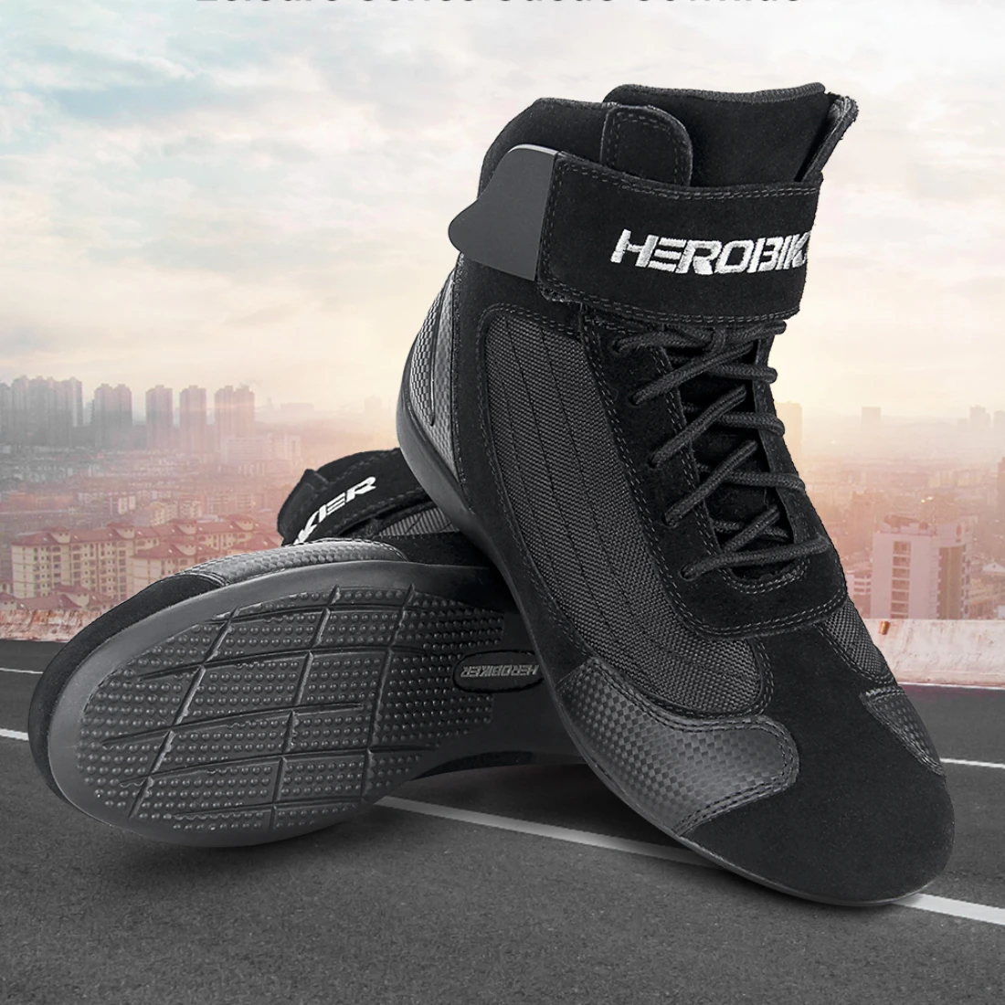 Herobiker Nuovi Stivali Da Moto Da Uomo Motobot Per Scarpe Da Motocross Moto Biker Chopper Cruiser Summer Touring Ankle Moto
