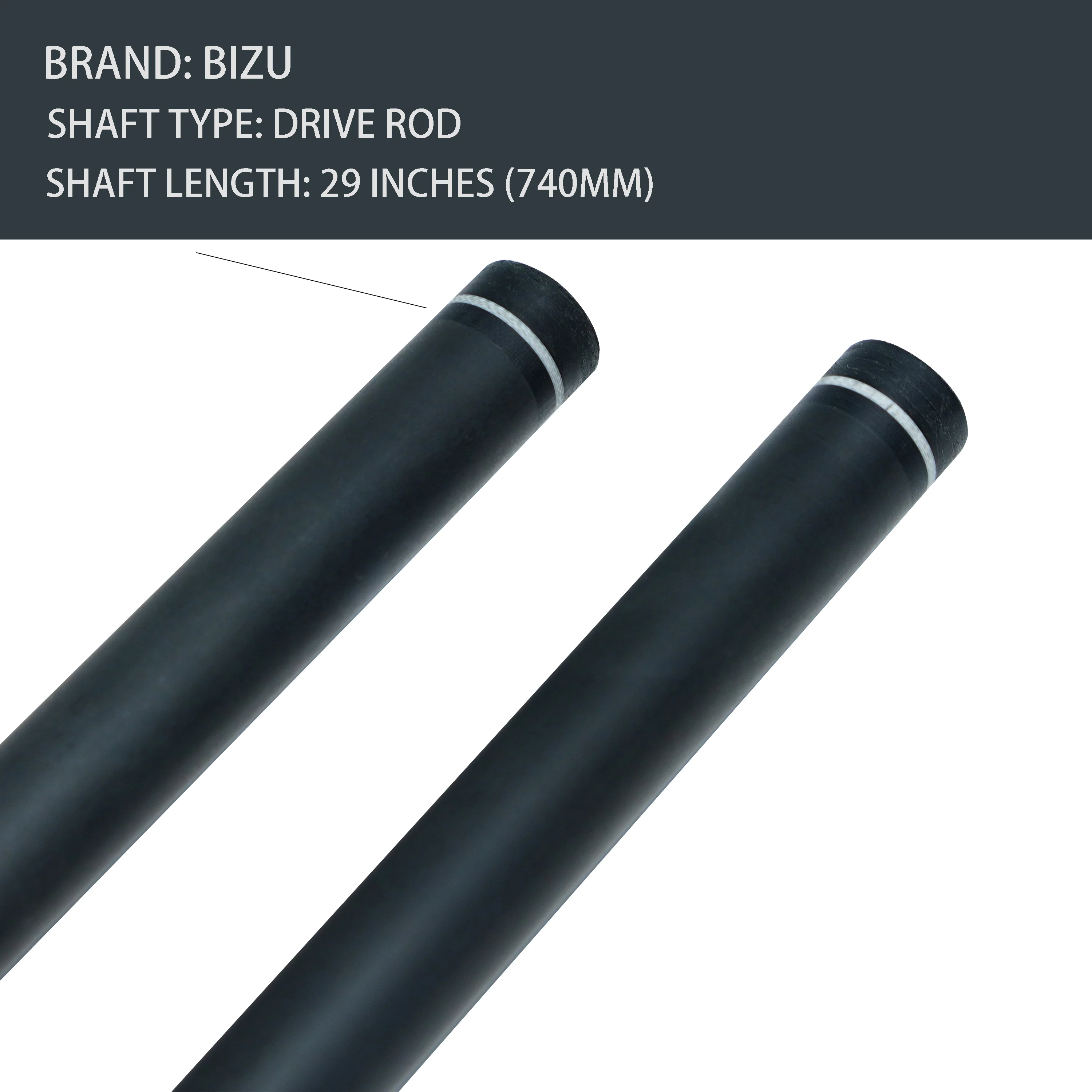 BIZU 13 ミリメートルカーボンプールビリヤードキューシャフトブラック