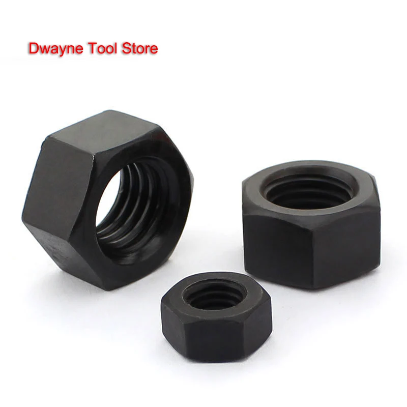 

8.8 12.9 High Strength Black Hexagon Nut Hex M2-M14 【50PCS】