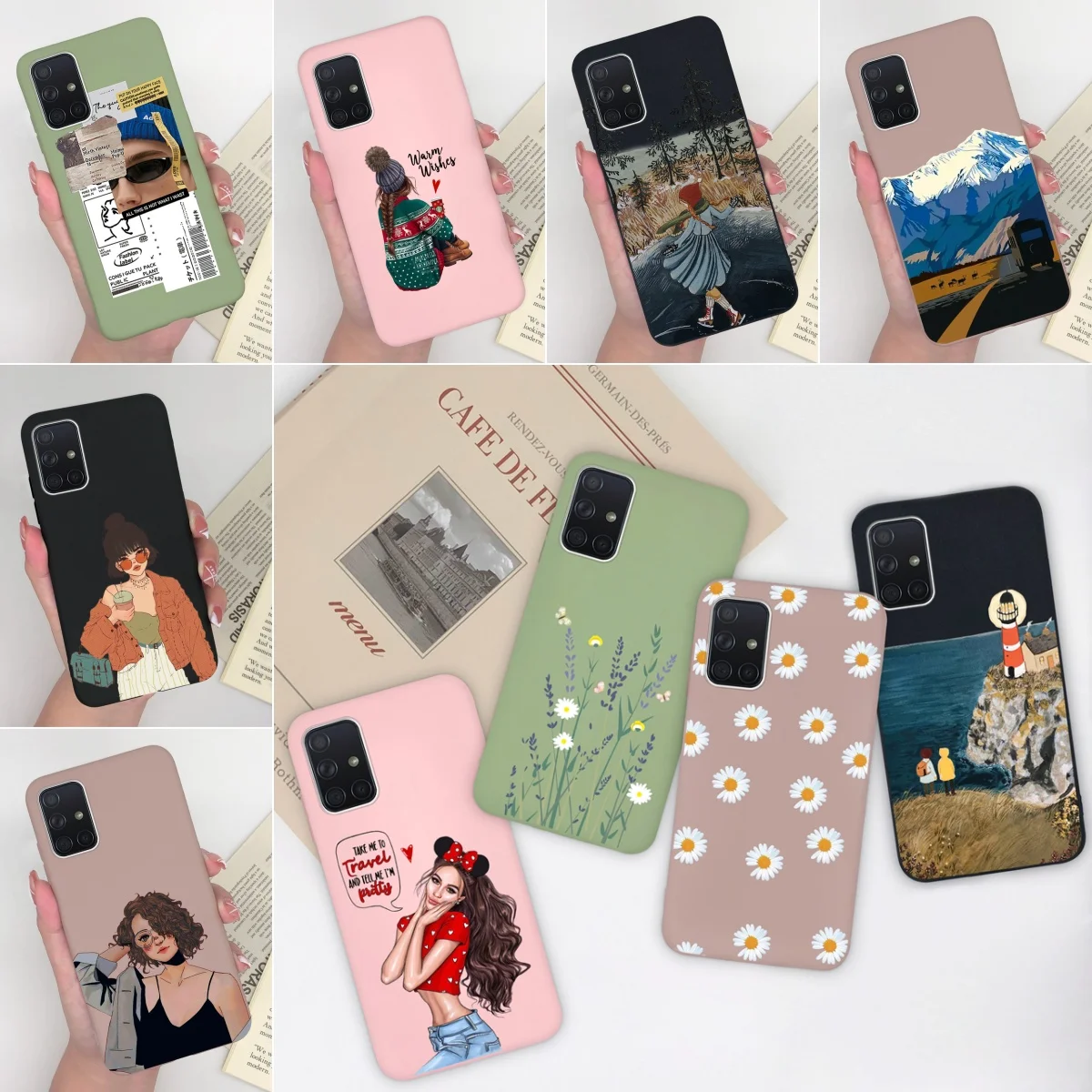 Coque Per Samsung Galaxy A71 A70 A70S A72 A73 Girl Funda Custodia Protettiva In Silicone Morbido Opaco Per Samsunga70 A70S A71 Shell