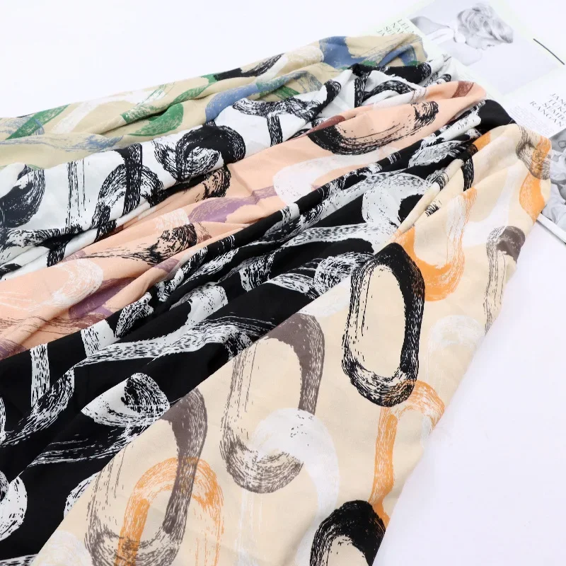 New Fashion Four-Sided Printing Shirt Fabric Beach Pants Round Pattern Clothing Fabric For Men Women Children Baby