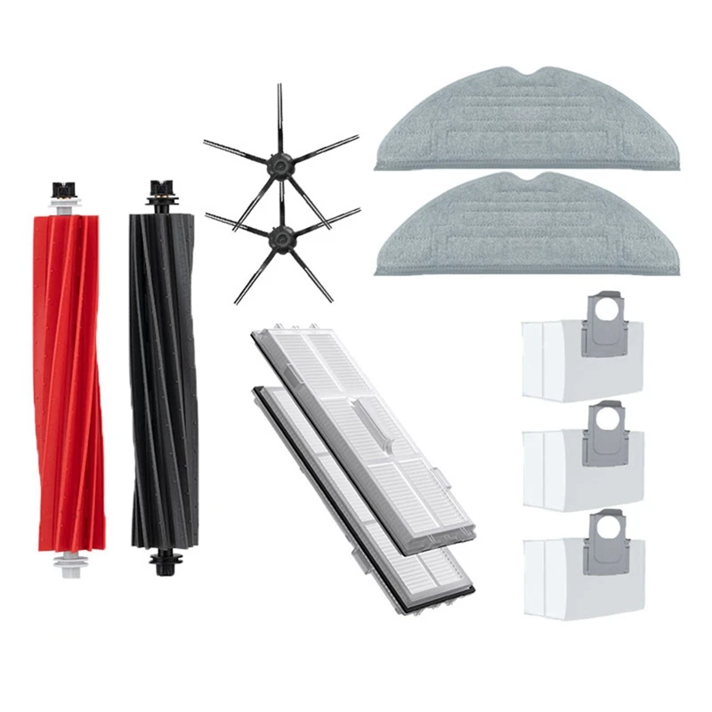 

For Roborock S8 S8 Pro Ultra S8+ Spare Parts Duoroller Main Side Brushes Mop Cloths HEPA Filters Dust Bags Accessories
