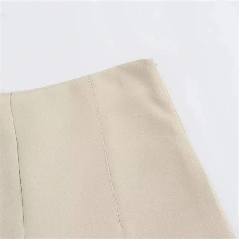 TRAF 2024 Women Pants High Waist Wide Leg Pants Women Office Cropped Trousers Womens Social Elegant Summer Baggy Pants Woman
